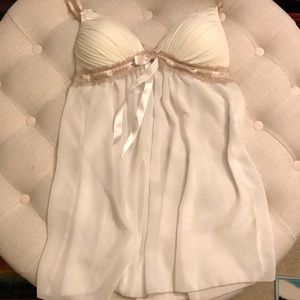 Sexy white slinky lingerie